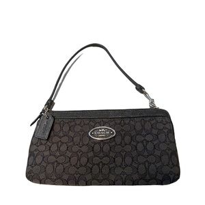 Coach Logo double zipper wristlet